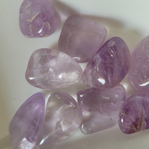 🍒 5 for $11 AMETHYST crystal tumbled stone - Picture 1 of 6